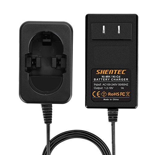 Shentec 1.2V-18V Ni-MH/Ni-Cd Charger Compatible with Bosch 7.2V 9.6V 12V 14.4V 18V Pod Style Batteries BAT043 BAT045 BAT046 BAT120 BAT011 BAT038 BAT040 BAT025 BAT026 BAT160