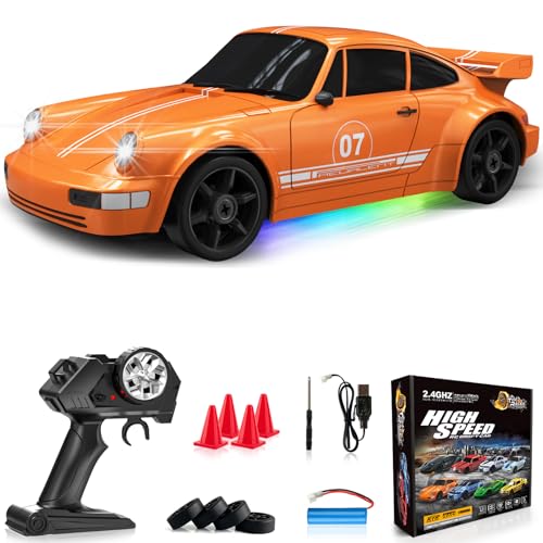 Everbigmai RC Drift Car 1:24 Remote Control Car 4WD 15KM/H High Speed Racing Sport Car with LED...