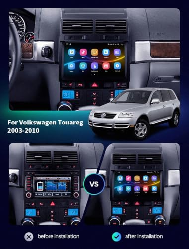 Android Auto Touareg 2003-2010 inalámbrico para modernizar tu coche con pantalla táctil HD 2