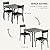 GAOMON Dining Table Set for 2, Kitchen Table and Chairs for 2 with Upholstered Chairs, 3 Piece Dining Room Table Set, Square Kitchen Table Set for Small Space, Apartment, Studio, Rustic Gray