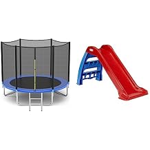 Pro Trampoline with Safety Enclosure, 8Ft 10Ft 12Ft 14Ft 15Ft 16Ft Heavy Duty Jumping Mat and Spring Cover Padding for Kids and Adults