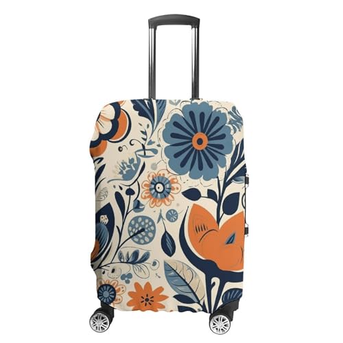 Travel Luggage Cover Elastic Suitcase Cover Many Flowers Luggage Cover Anti-Scratch Suitcase Protector Washable Dustproof Baggage Cover Fits 18-32 Inch Luggages XL
