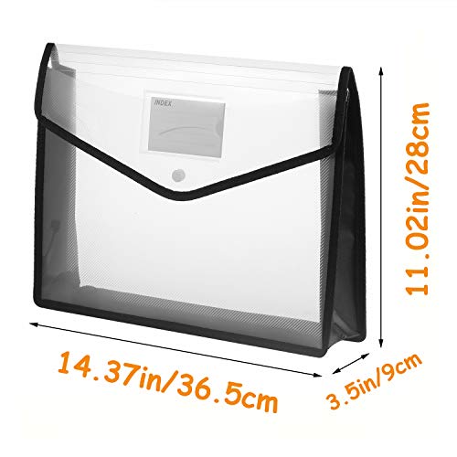 Abgream Pacote com 7 pastas de arquivos – Envelopes de poliéster expansíveis, pasta de documentos de