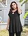 MONNURO Womens Plus Size Keyhole Summer Tops Sexy Swing Tunics Casual Loose Flowy Shirts Blouses Black