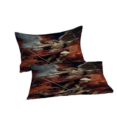 Housse de couette gothique microfibre anti-plis lit double 200x200 - 7