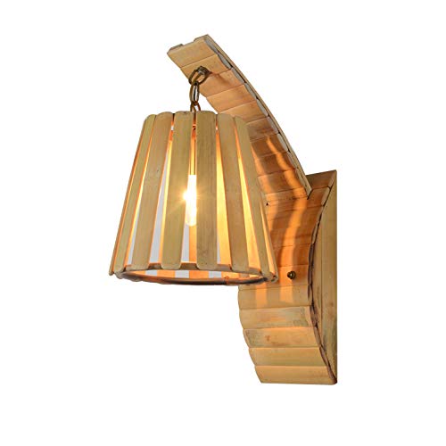 Amazon.co.jp : 千飾 木製 LED ブラケットライト ブラウン 1灯用