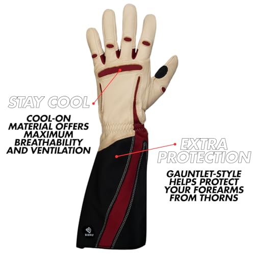 Guantes de rosa para mujer Bionic de jardín y poda de arbustos espinosos 2