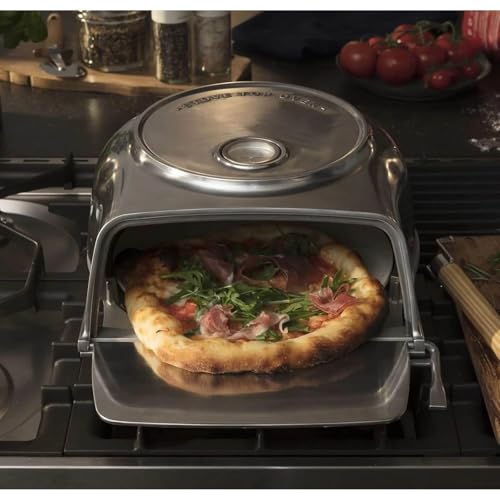 Cookinglife Pizzaofen Fernus & Friends - für Herd - reines poliertes Aluminium - für ø 26 cm Pizzen