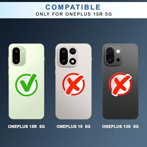 Image of CEDO Backcover for OnePlus 15R (5G) | Camera Protection Bump Shockproof Edge | Ultra Hybrid Transparent Acrylic Clear TPU+PC Hard Backcase Cover (Black)