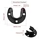Zydiwo 4 Stück Schrank Rod Bracket Edelstahl Schrank Rod Brackets 32mm Heavy Duty Schrank Rod End Support U-Shaped mit Schrauben (Schwarz-32mm)