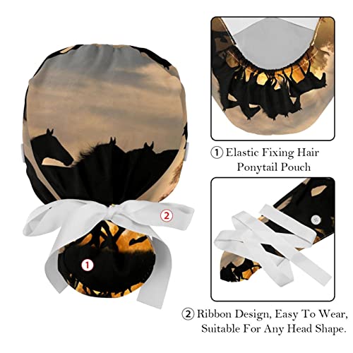Chapeaux de travail anti-transpiration JDEZ casquettes bouffantes chevaux sauvages confort