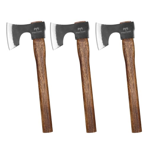 16.5' Throwing Axe, 3 Pack Throwing Axe Set with 1065 High Carbon Steel & Hickory Wood Handle, Perfect for Axe Throwing Games, Competition and Recreation, Ideal Gift for Men (Black)