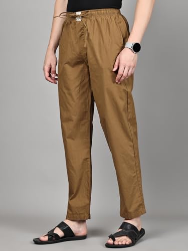 Image of Majestic Man Men Mid Rise Comfort Fit Solid Pure Cotton Casual Style Lounge Pants