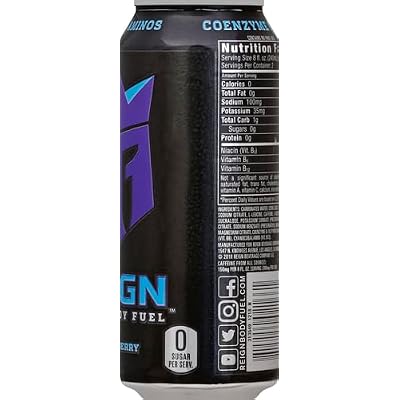 Reign Total Body Fuel Razzle Berry, 16 Fl Oz Can