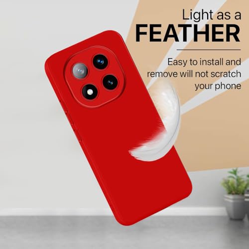 Image of Back Cover for Mi Redmi Note 14 Pro Plus 5G | Full Camera Protection | Premium Liquid Silicon Case | Flexible Bumper Case for Mi Redmi Note 14 Pro Plus 5G (Red)