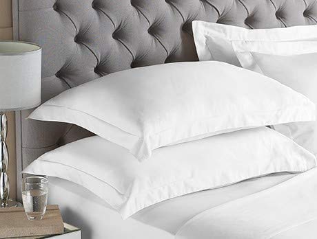 Cotton Metrics Heavy Quality King Pillow Shams Set Of 2 White 600Tc 100% Organic Cotton White Pillow Shams King Size 20X40 Decorative Pillow Cover With 2 Inch Flange #TOP1
