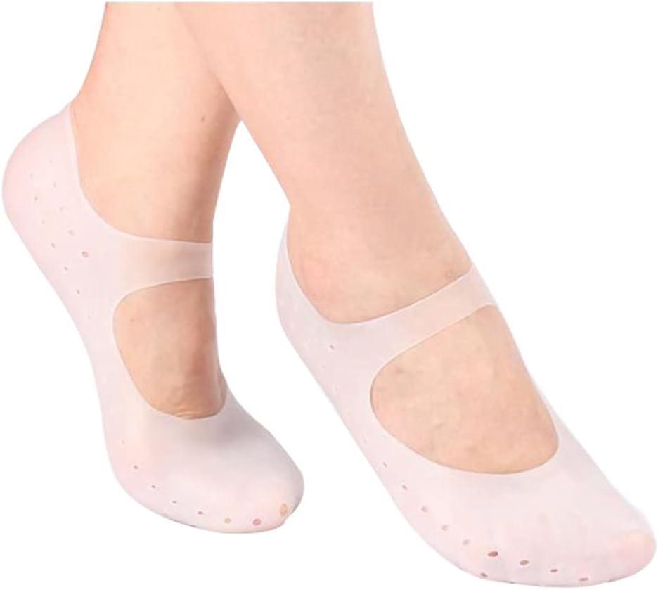 DEAVER Silicone Gel Sleeves Foot Protector,Moisturizing Dry Cracked Skin Socks Cover,for Pain, Plantar Fasciitis Pad Protection and Achilles Tendinitis