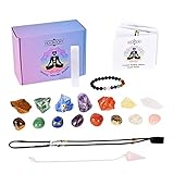 HOUROCKY Chakra Crystals and Healing Stones Sets -Real Raw and Polished Crystal Sets for...