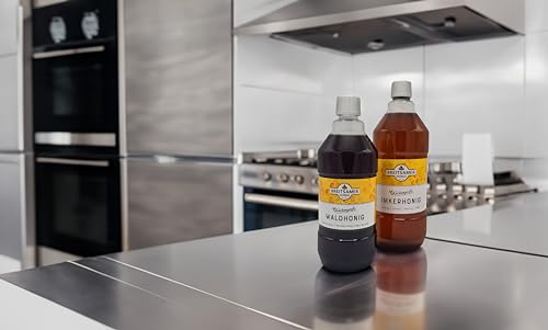 Breitsamer Blütenhonig Imkergold flüssig 1,5 kg Flasche für Küchenprofis Aromatischer Honig ideal für Großverbraucher Hotels Gastronomie (1 x 1500g)