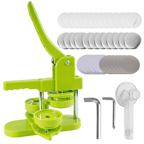 Button Badge Press Maschine Größen 58 mm （2.25Zoll） DIY mit100 Knopfteilen & Kreisschneider