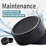 Black Dog Bowl Ceramic for Medium Large Breed, Heavy Weighted Dog Food Water Feeder Dish, Non - Slip Modern Cute Extra Big Porcelain 8 in Pet Bowl Maze - Image 3