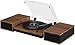 Crosley CR7502A-WA Riff 3-Speed Bluetooth Vinyl Record Player Turntable with Matching Stereo Speakers and 6 Modular Layouts, Walnut