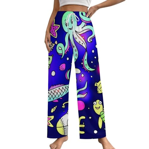 Vêtement pantalon de nuit femme poulpe étoile de mer bas pyjama taille S