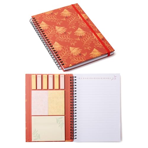 A5 Christmas Sticky Notebook 9 Pads of Decorated Sticky Notes and a Handy Notebook Self-Stick Note Pads Teacher Appreciation Gift Writing Memo Pads School Office Supplies and Daily Life Organization