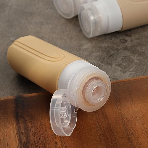 Image of Travel Bottles for Toiletries, 5 Pack TSA Approved Travel Size Containers, 3oz Leak Proof Refillable Travel Accessories for Shampoo Conditioner, BPA Free Travel Bottles with Toiletry Bag