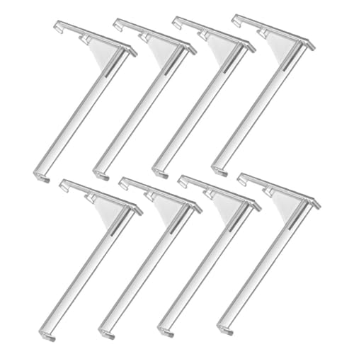 Sosoport 8pcs Valance Clips: Clear Vertical Blind Valance Clip Hidden Installation Bracket Replacement Part Accessories