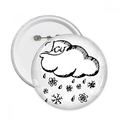 Cadeau de flocon de neige badge bouton peint à la main pour amateurs d'art