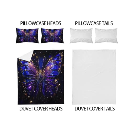 Housse de couette papillon violet 3D pour transformer votre chambre - 4