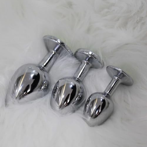 3 Stücke Analplug Set ,Metall Anal Plug ButtPlug Anal mit Kristall Diamant Sex Spielzeug für Die Frau Männer, Butt Plug Kit,Hygienisches Anal Toy,für Anfanger für Frauen Männer Paare
