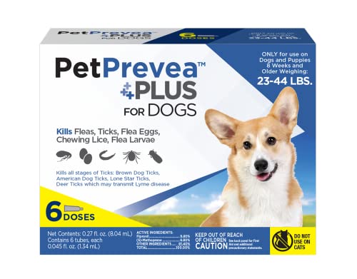 Plus for Dogs | Kills Fleas Ticks Flea Eggs Chewing Lice Flea Larvae | Convenient  Easy to Apply | Fastacting  Longlasting | for Dogs 23 to 44 Lbs  6 Doses  Cucciolini Doodles Plus for dogs | kills fleas ticks flea eggs chewing lice flea larvae | convenient  easy to apply | fast acting  long lasting | for dogs 23 to 44 lbs  6 doses   cucciolini doodles