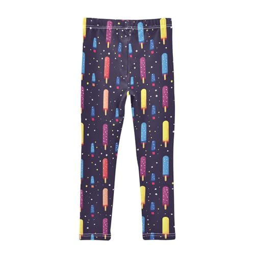 Colorful Popsicle Ice Cream Stars Girls Casual Leggings for Kids Printed Long Pant Bottoms Stretch and Soft2