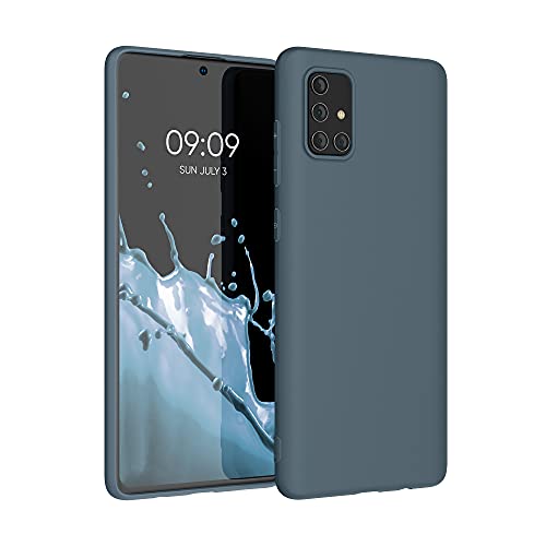 kwmobile Handyhülle für Samsung Galaxy A71 Hülle - TPU Case - Kabelloses Laden - Schutzhülle Cover in Dunkler Schiefer