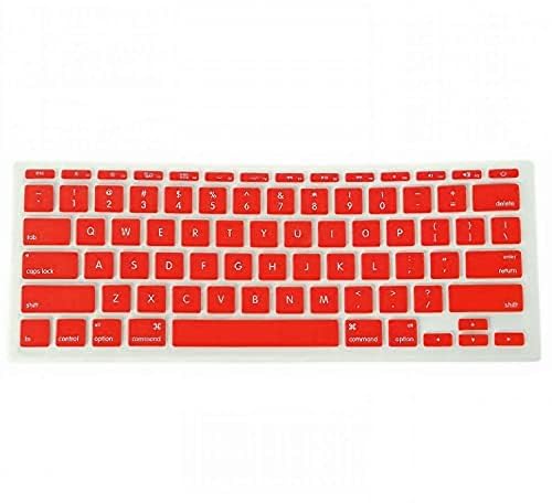 Image of Brain Freezer Keyboard Protector Compatible with MacBook Air 13 inch 2020 Release Model A2179 Soft Silicone Waterproof Dust-Proof Ultra Thin Keyboard Cover (Red)