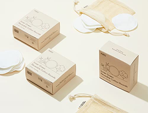 PURITO-Inner-Green-Reusable-Cotton-Rounds-10pads-with-Mesh-Bag-Multi-Purpose-Cleansing-Pad-Vegan-Cruelty-Free-Exfoliating-Korean-Skin-Care-Products