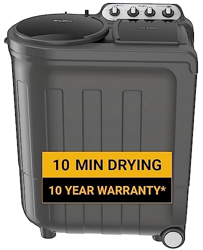 Whirlpool 8 Kg 5 Star Semi-Automatic Top Loading Washing Machine (ACE 8.0 TRB DRY GREY DAZZLE (10YR)-NH)