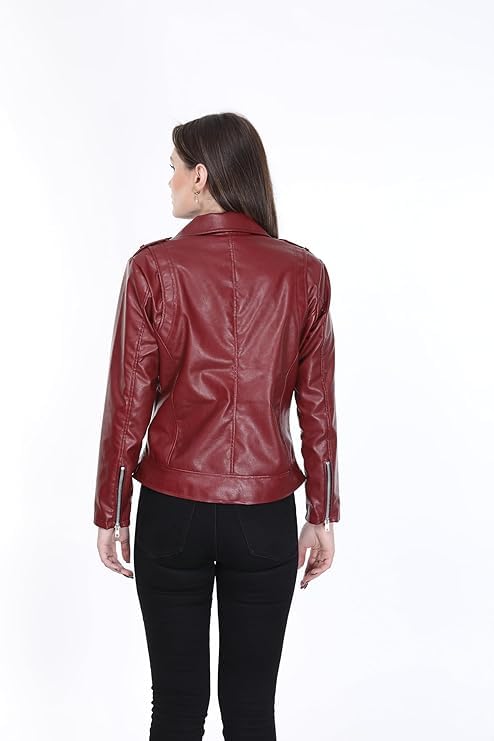 Image of Women FauxLeather Jacket Trending Biker