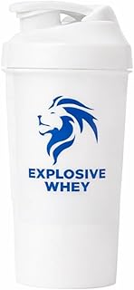 Protein Shaker Bottle Leak-Proof Gym & Fitness Shaker BPA-Free Protein Mixing Shaker with Flip Cap and Extra Compartment Ideal for Whey Protein, Pre-Workout & Smoothies - 600ml