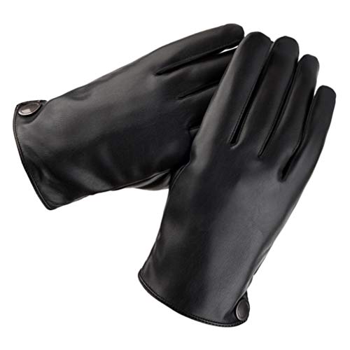1 par de luvas de couro PU para o inverno, luvas de proteção contra o frio, luvas para o inverno, lu