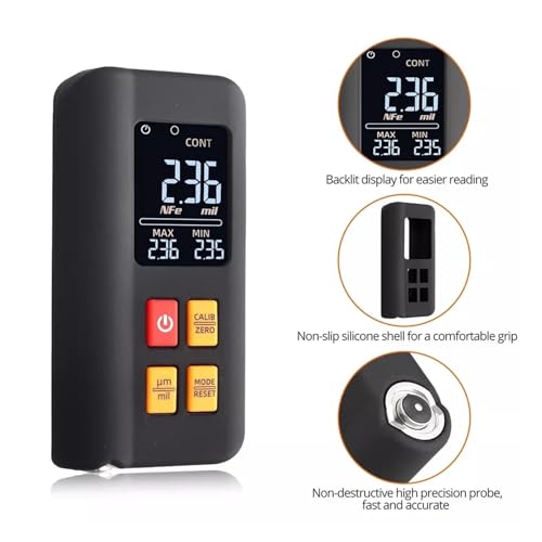 Medidor digital de espesor de pintura con doble sonda miniatura 3