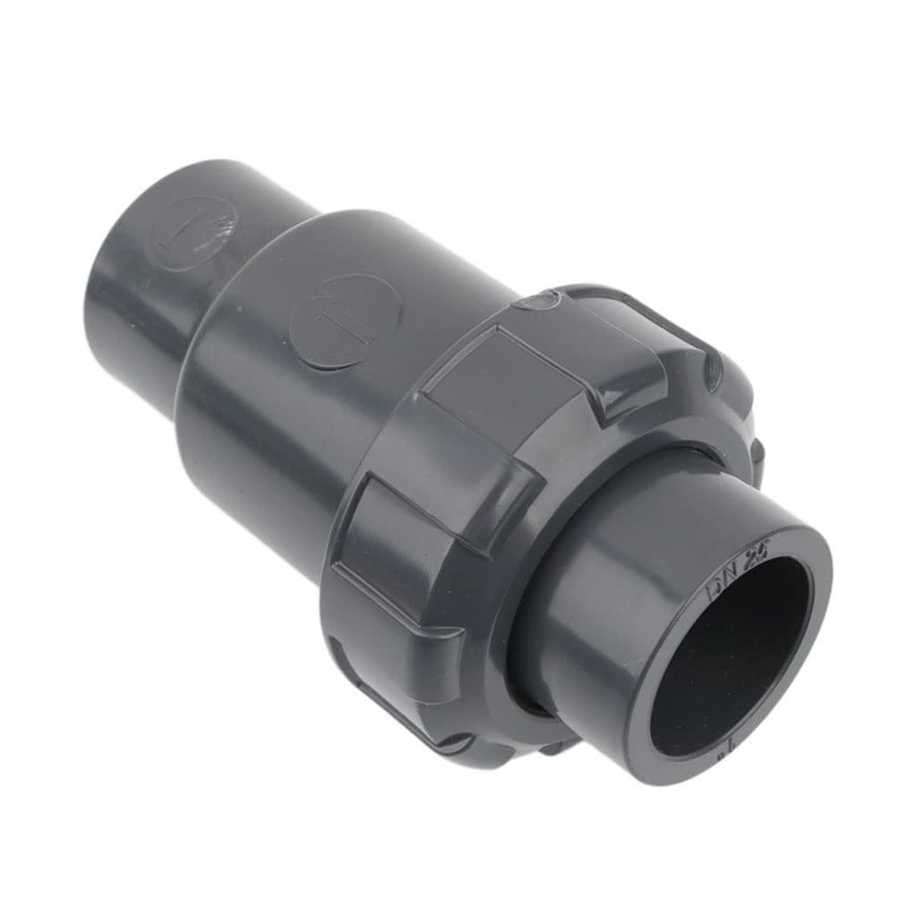 20 25 32 40 50mm Rückschlagventil, PVC Einweg-No-Retur-Ventil-Aquarium-Aquarium-Tankadapter, Gartenbewässerung Wasserrohrverbindungen, 1 Stücke (Size : I.D 50mm)