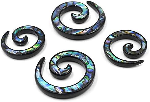 CHICNET Fake Piercing Aus Bone - Handgeschnitzt Tribal Design Für Ohrstecker