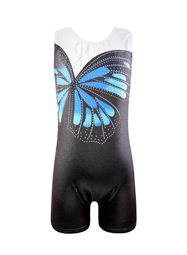 Image of HOZIY Leotards for Girls Gymnastics Kids Children Biketard Snowflake Ribbon Blue Purple Hot Pink Sparkle
