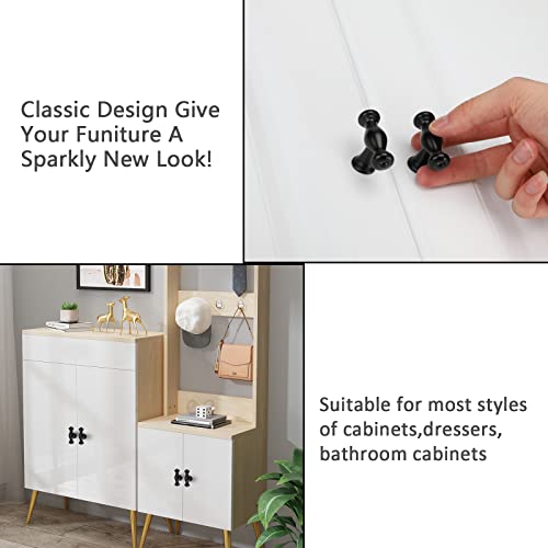 Homdiy 10Pack Cabinet Knobs Black Drawer Knobs -Decorative Kitchen Cabinet Knobs Vintage Solid Black Dresser Knobs For Cupboard And Kitchen #TOP5