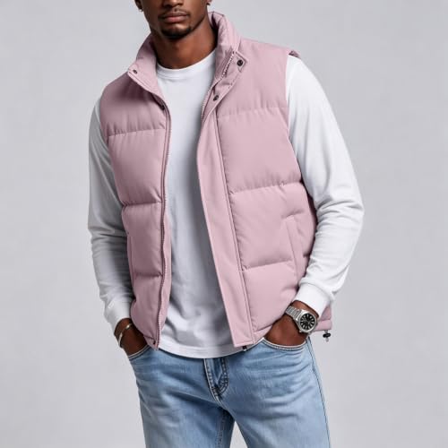 Jackets for Men Casual Lightweight Sleeveless Full Zip Up Jacket Outerwear - image 6