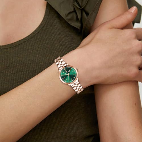 Image of Sapphero Ladies Watch Easy to Read Wristwatch, Women's Quartz Watch with Stainless Steel Strap, 5 ATM Waterproof, Classic Elegance Women Business Waterproof Watch