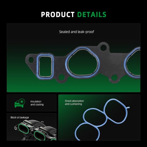 Image of Intake Manifold Gasket Set, for Lexus ES330 2004-2006, for RX330 2004-2006, for RX400h 2006-2008, for Toyota Camry /Highlander /Sienna /Solara, 2004-2010, 3.3L, OE, MS927661, 037-6181, IG953